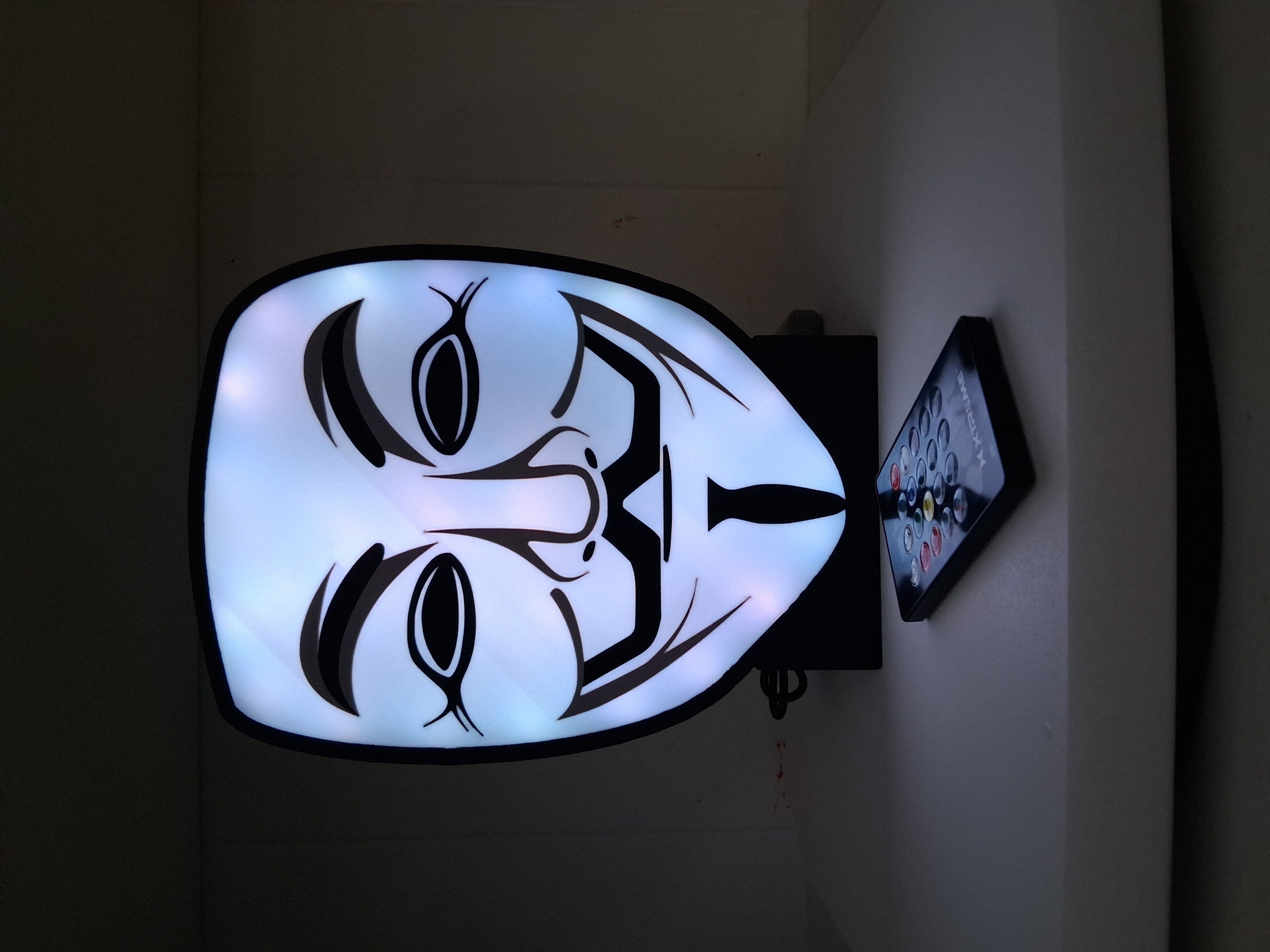 GuyFawkes LED light box – custom 3D printed – Lit Layer Creations